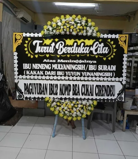 Papan Bunga Duka Kadibolo Wedi